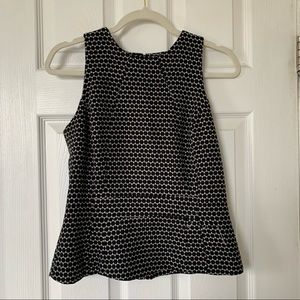 Banana Republic | Black & White Peplum Top
